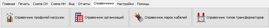 Справочник организаций в меню