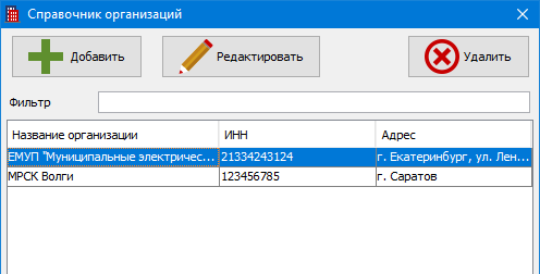 Выбор организации